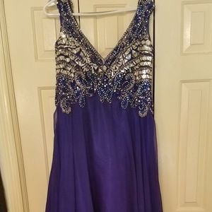 Embellished Blue Formal Gown Size 2X
